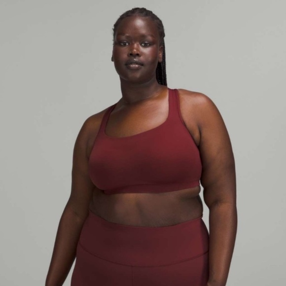 Lululemon NWT All Powered Up Bra *Medium Support, A-G Cups Red Merlot - Picture 2 of 10